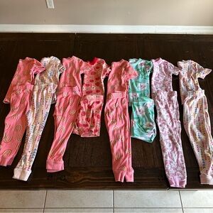 Lot of 3T Toddler Girl Cotton Pajama Sets